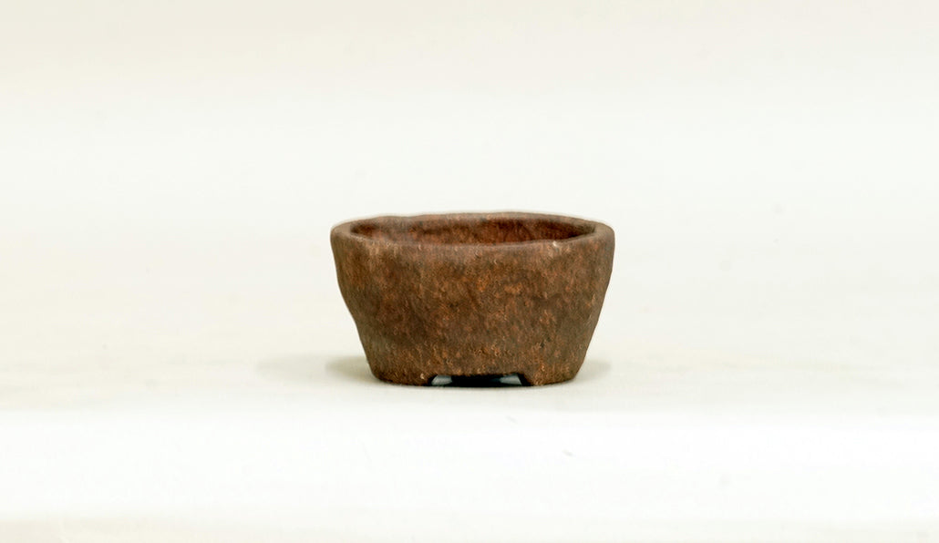 手びねり焼締め丸鉢 越前文山 6cm B087