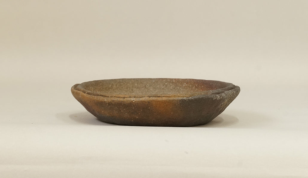 焼締め浅鉢 越前文山 14cm B094