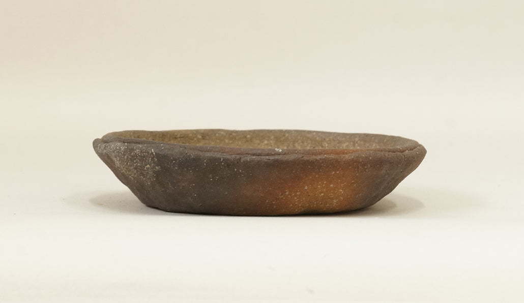 焼締め浅鉢 越前文山 14cm B094