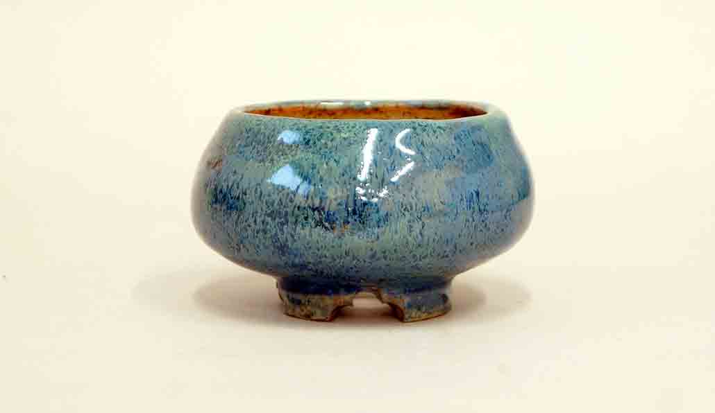 深淵ブルーの丸鉢 カリーナ 8.0 × 5.0 cm   開口部 6.0cm　