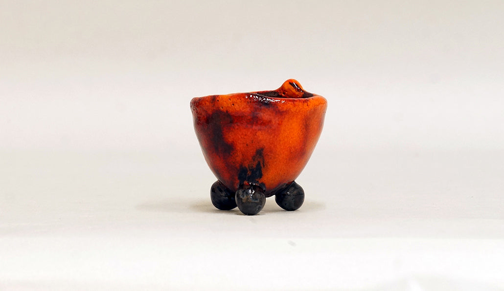 キャンドルスタントみたいな鉢 オレンジ カリーナ 5.2cm C023_24