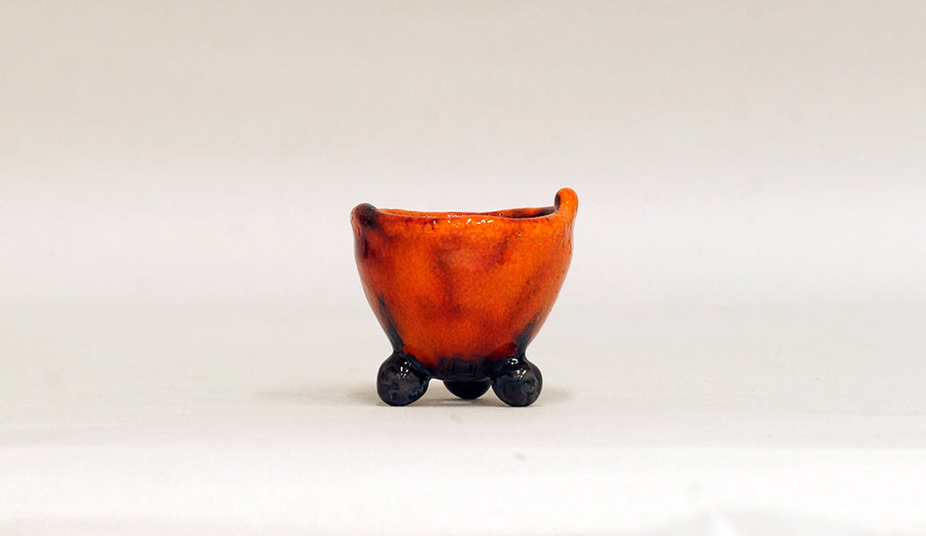 キャンドルスタントみたいな鉢 オレンジ カリーナ 5.2cm C023_24