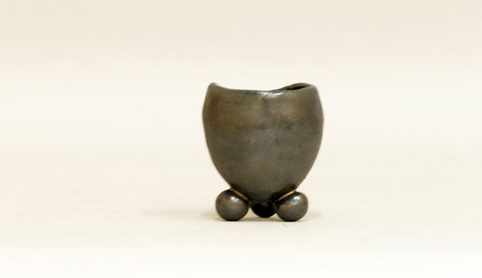 キャンドルスタントみたいな鉢 銀色 カリーナ 3.5cm C024_24