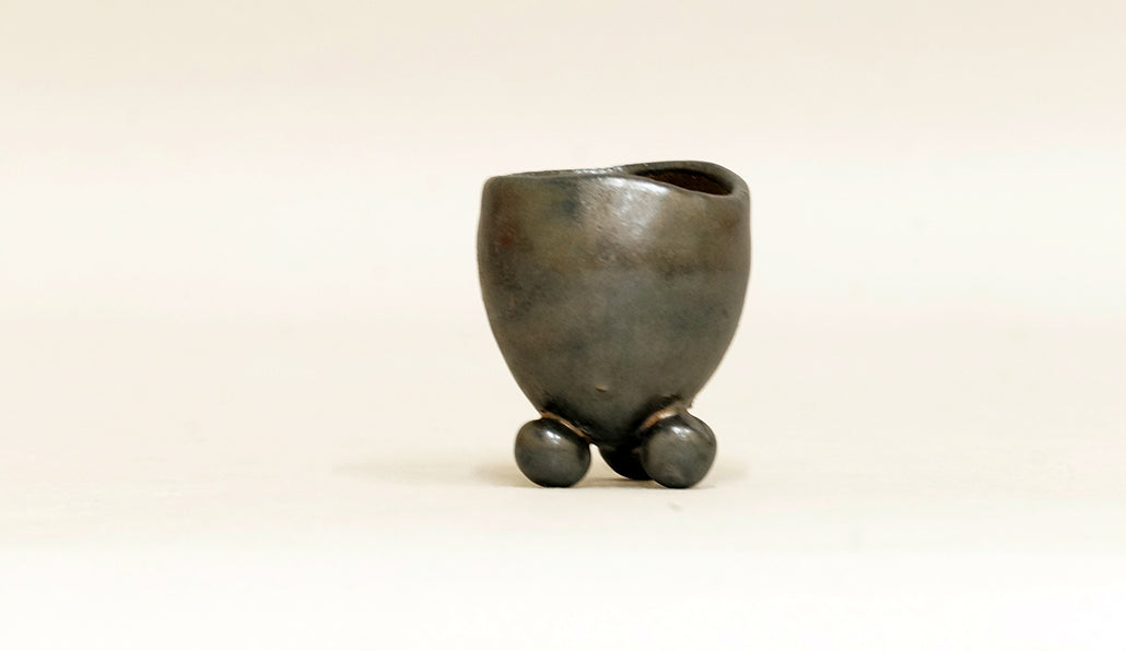 キャンドルスタントみたいな鉢 銀色 カリーナ 3.5cm C024_24