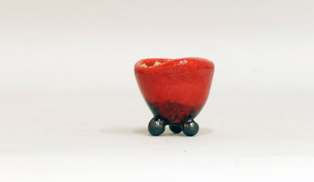 キャンドルスタントみたいな鉢 赤 カリーナ 4cm C025_24