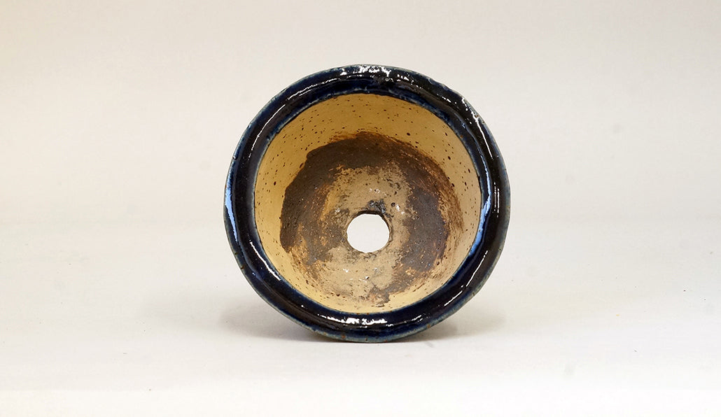 青と水色が流れる丸鉢 カリーナ 11.5cm C24006