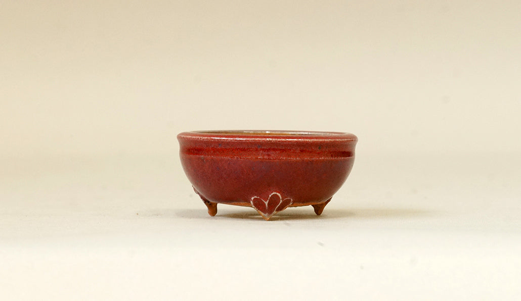 辰砂釉丸鉢 英明 5.5cm E528