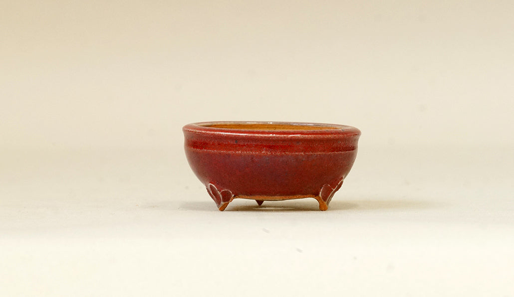 辰砂釉丸鉢 英明 5.5cm E528