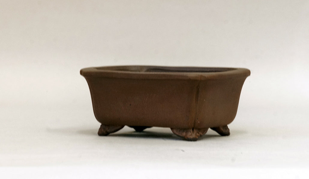 外縁隅入長方鉢 雲足 英明 10.5cm E578