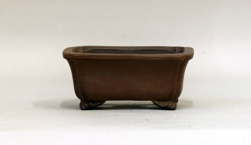 外縁隅入長方鉢 雲足 英明 10.5cm E578