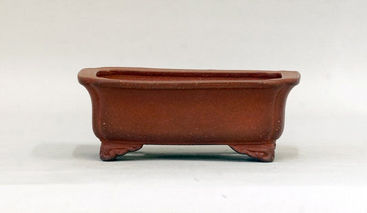 外縁隅入長方鉢 雲足 英明 13.3cm E581