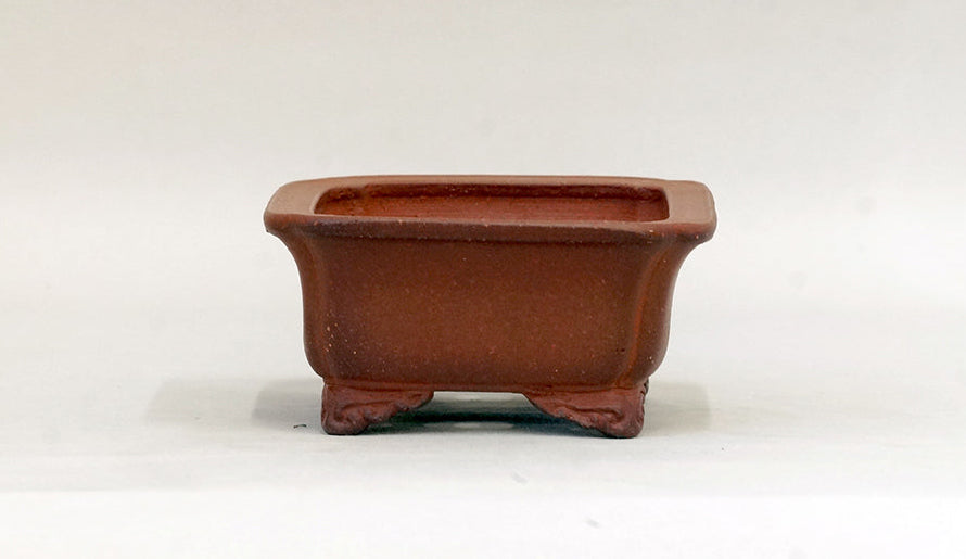 外縁隅入長方鉢 雲足 英明 13.3cm E581