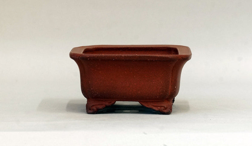 外縁隅入長方鉢 雲足 英明 13.3cm E581