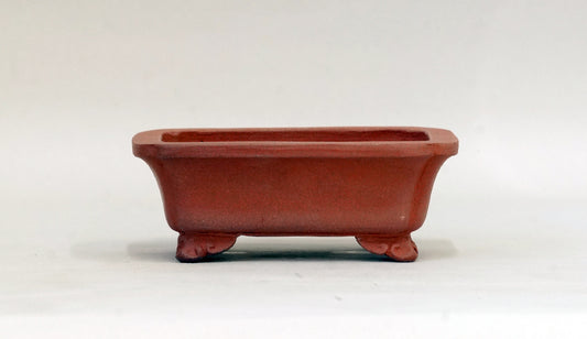 外縁隅入長方鉢 雲足 英明 12cm E588