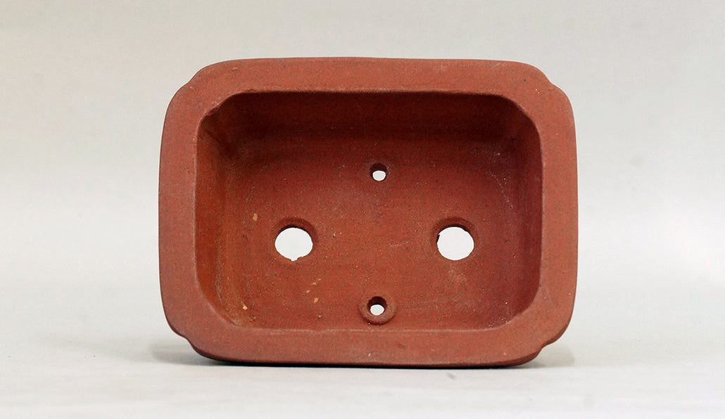 外縁隅入長方鉢 雲足 英明 12cm E588