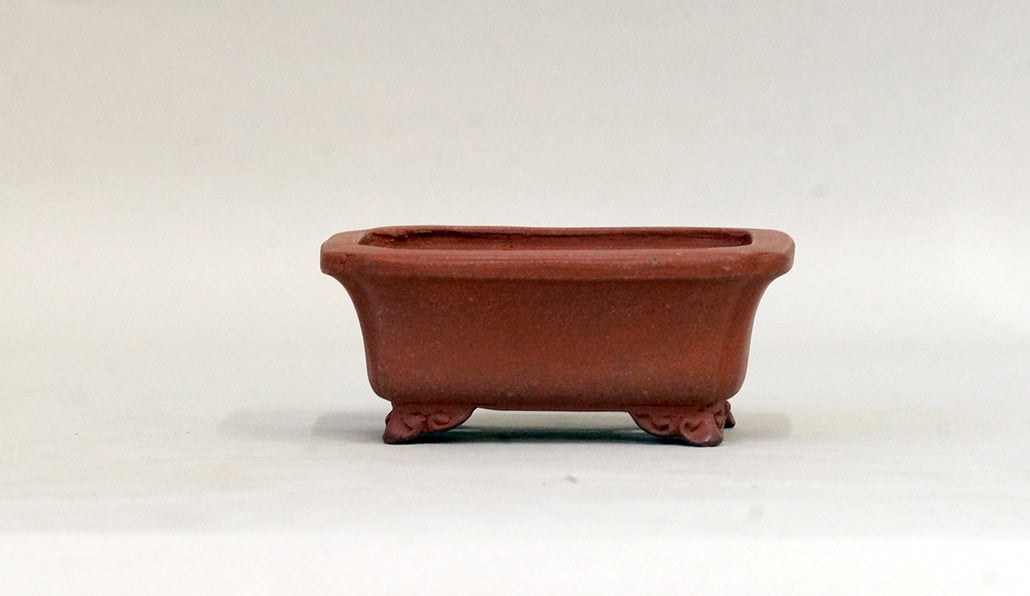 外縁隅入長方鉢 雲足 英明 10.5cm E589