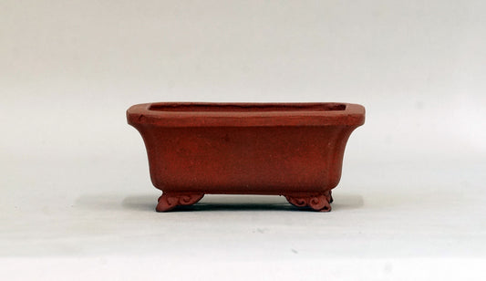 外縁隅入長方鉢 雲足 英明 10.5cm E589