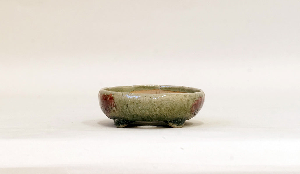 辰砂釉小判鉢  燿山 6.4cm E596