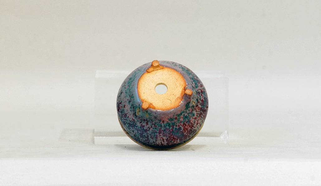 辰砂釉縁付丸鉢 燿山 6.4cm E606