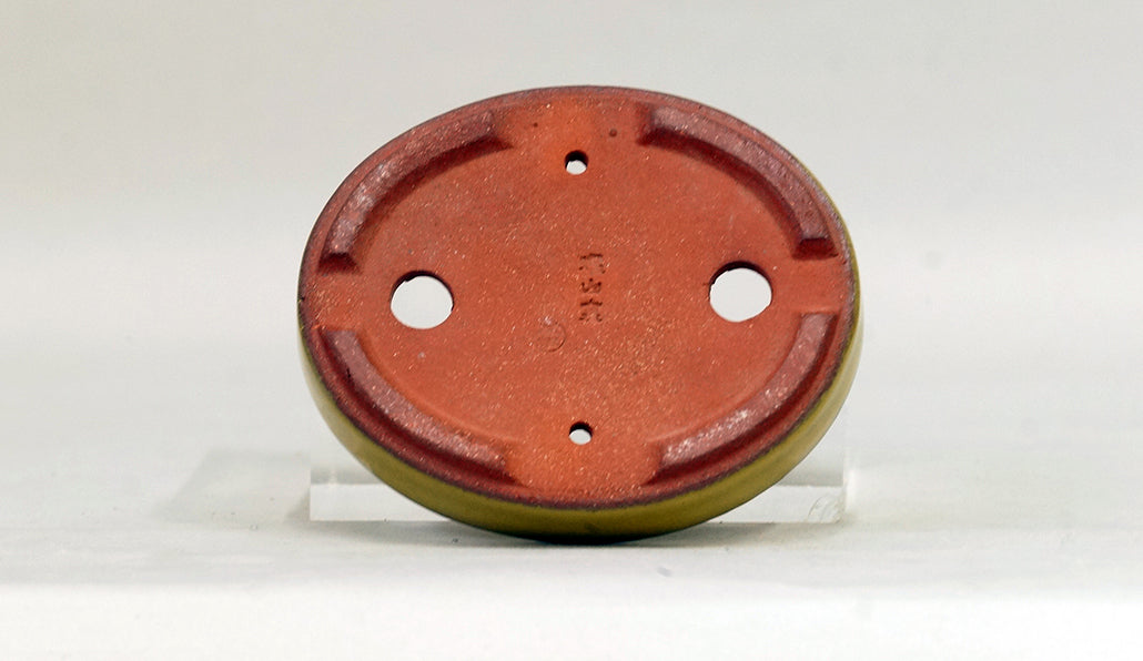 黄色の浅い小判鉢 英明 10.5cm E611