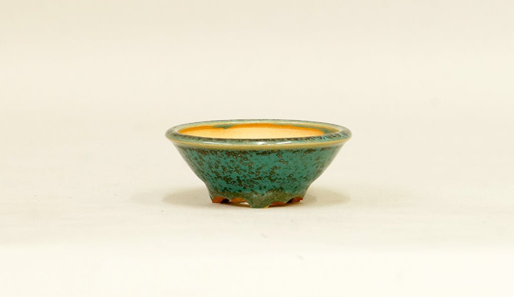 青織部釉の丸鉢 英明 6cm E613