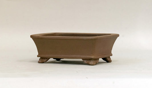 外縁隅入長方鉢 雲足 英明 12cm E590