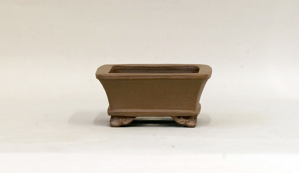 外縁隅入長方鉢 雲足 英明 12cm E590