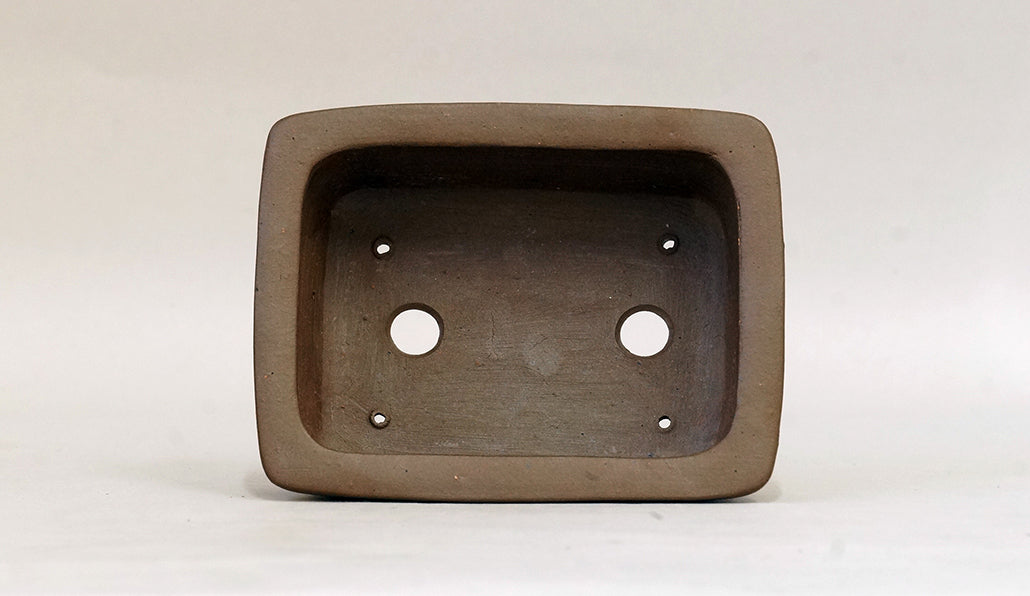 外縁隅入長方鉢 雲足 英明 12cm E590