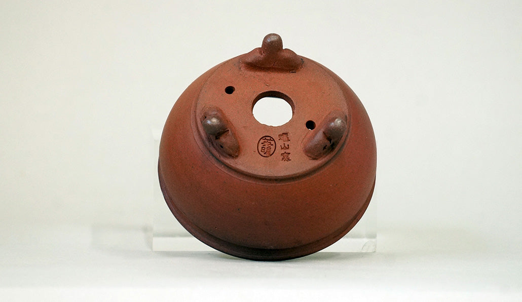 朱泥椀型丸鉢 ３脚 英明 9.5cm JE024