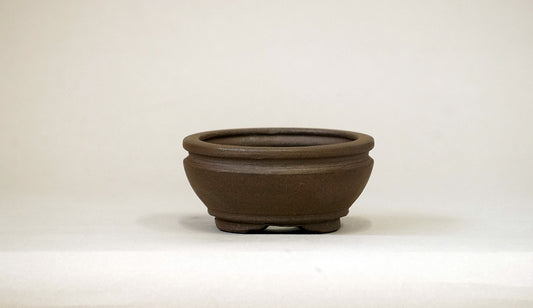 紫泥縁付丸鉢 英明 8.6cm JE025