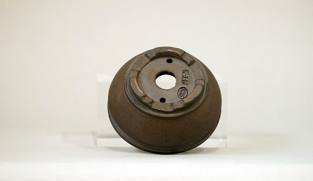紫泥縁付丸鉢 英明 8.6cm JE025
