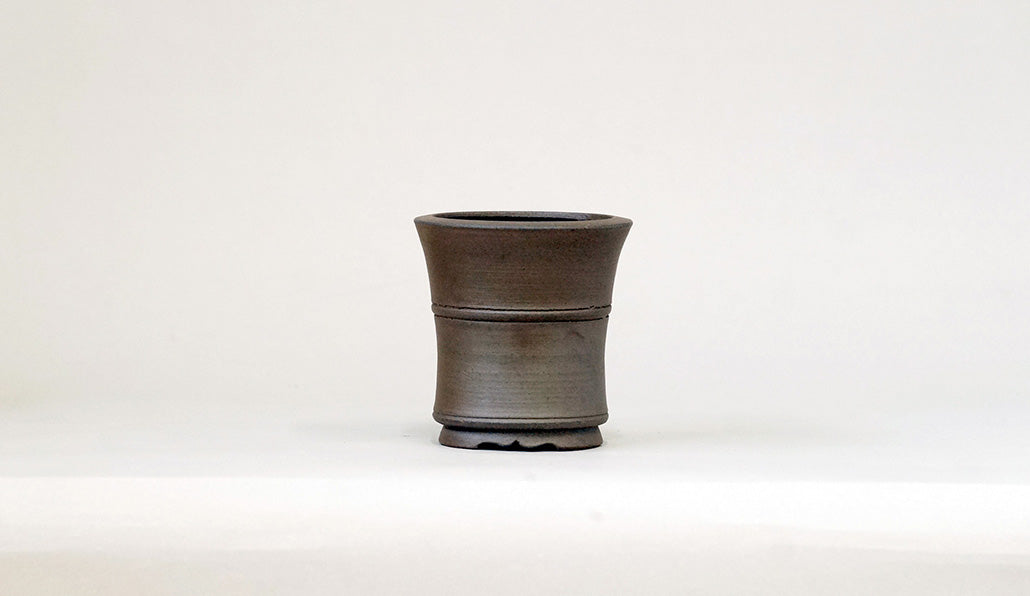 紫泥筒型丸鉢 英明 7.8cm JE028
