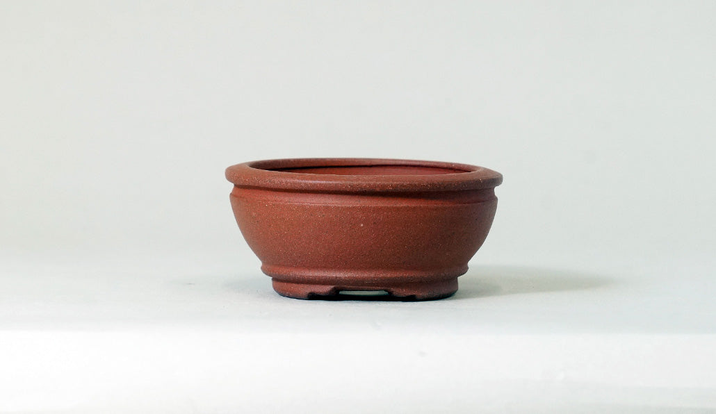 朱泥縁付丸鉢 英明 10.3cm JE031