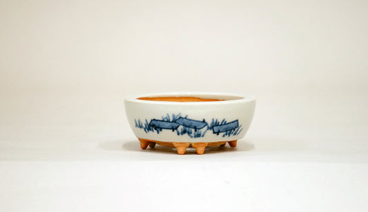 八つ橋の脚付浅鉢 月山 6cm JG291