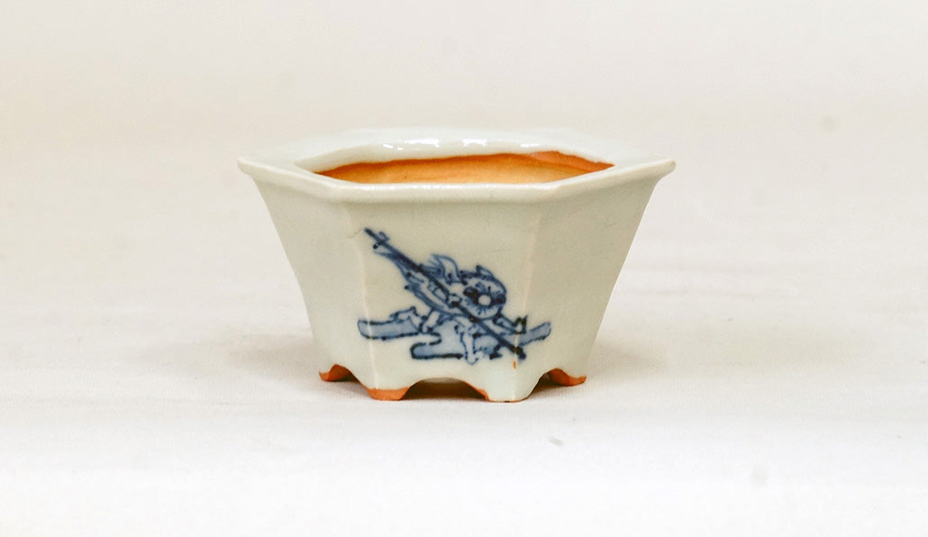 付喪神の六角鉢 月山 7cm JG310