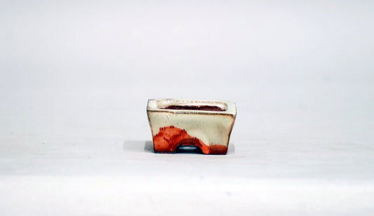 赤絵ミニ長方鉢 月山 3.9cm JG337