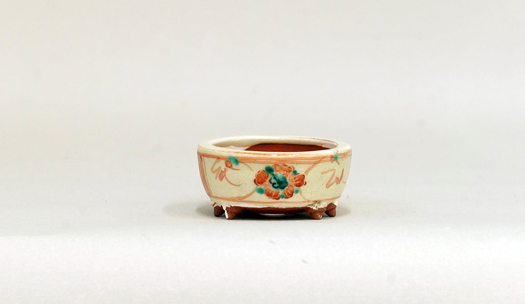 赤絵丸鉢 月山 直径5.6cm 高さ2.5cm JG367