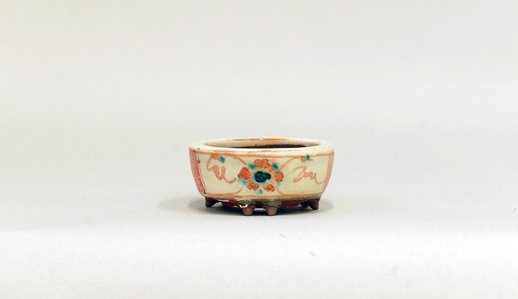赤絵丸鉢 月山 直径5.6cm 高さ2.5cm JG367