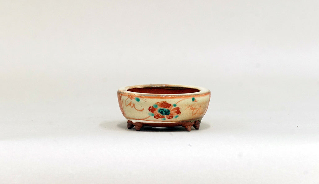 赤絵丸鉢 月山 直径5.8cm 高さ2.5cm JG368