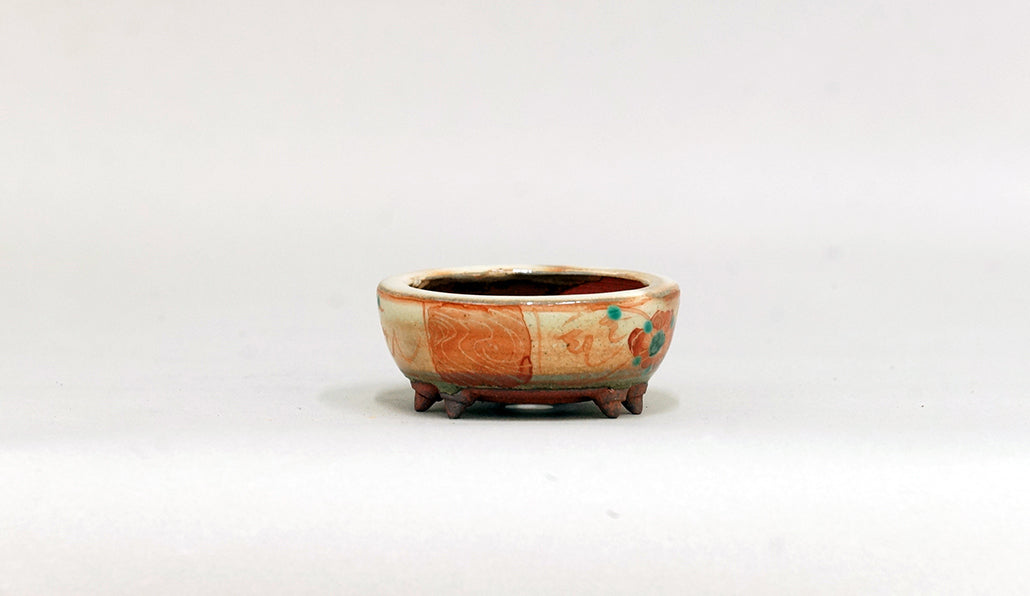 赤絵丸鉢 月山 直径5.8cm 高さ2.5cm JG368