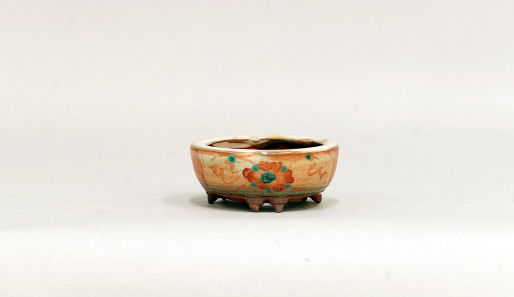 赤絵丸鉢 月山 直径5.8cm 高さ2.5cm JG368
