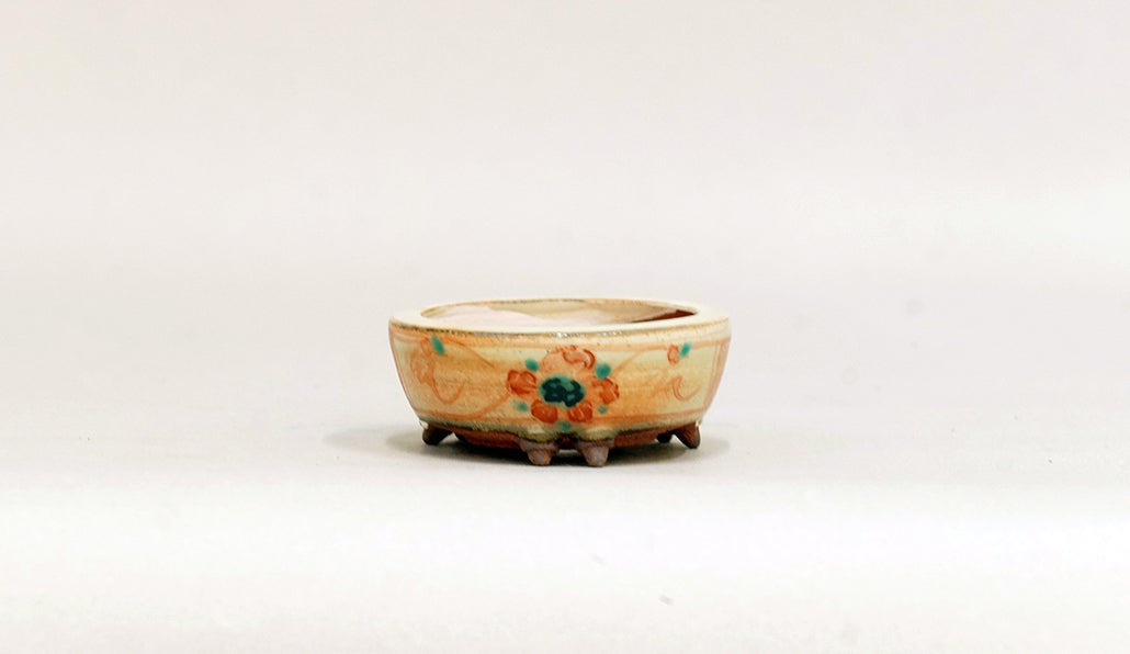 赤絵丸鉢 月山 直径6cm 高さ2.4cm JG369