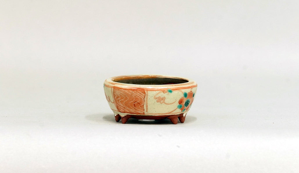 赤絵丸鉢 月山 直径6cm 高さ2.7cm JG370