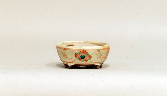 赤絵丸鉢 月山 直径6cm 高さ2.7cm JG371