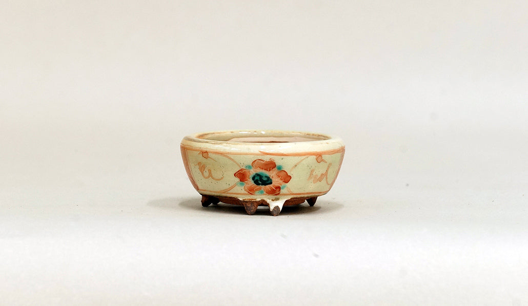 赤絵丸鉢 月山 直径6cm 高さ2.7cm JG371