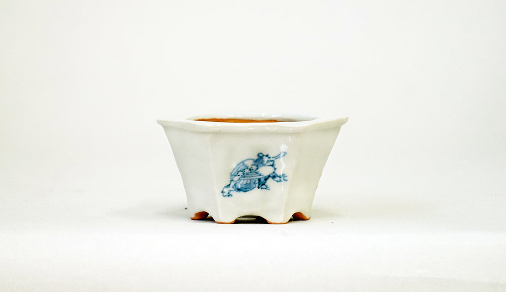 天狗の六角鉢  月山 7cm JG392 (夏のあやあしシリーズ）　