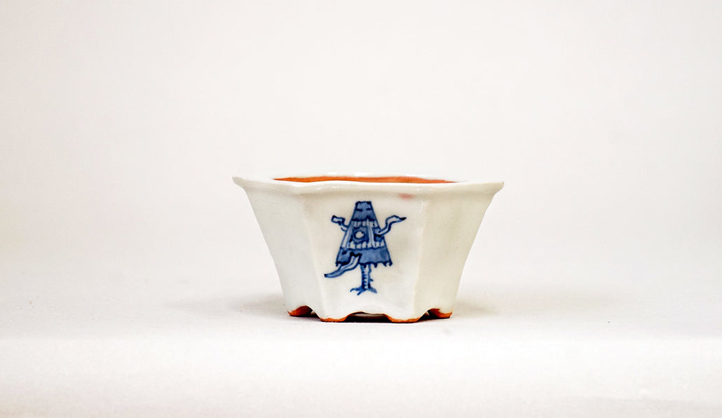 唐傘小僧の六角鉢 月山 7cm JG396 (夏のあやあしシリーズ）　
