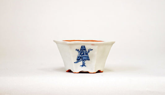 唐傘小僧の六角鉢 月山 7cm JG396 (夏のあやあしシリーズ）　