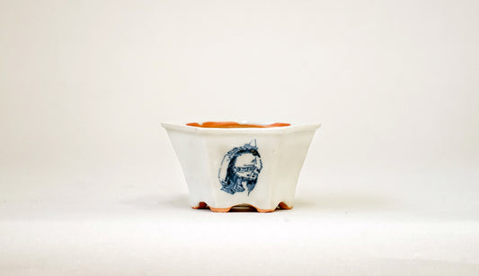 右向きお岩提灯の六角鉢 月山 7cm JG399 (夏のあやあしシリーズ）　