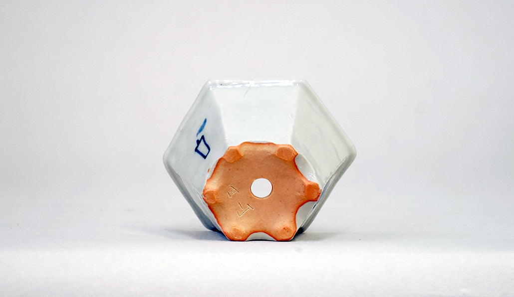 右向きお岩提灯の六角鉢 月山 7cm JG400 (夏のあやあしシリーズ）　